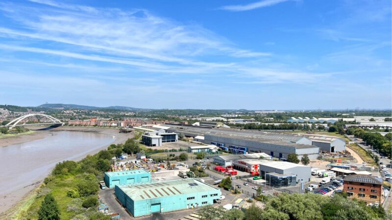 An industrial scene in Newport East 