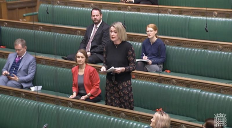 Jessica Morden in Parliament. 