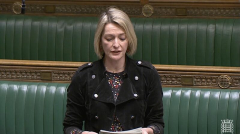 Jessica Morden in Parliament on April 20th 2023. 