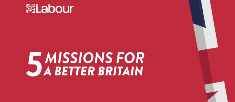 Graphic reads 5 missions for a better Britain