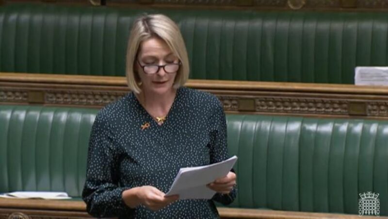 Jessica Morden MP in Parliament, June 2023. 