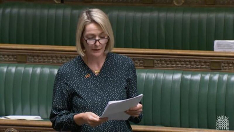 Jessica Morden MP in Parliament, June 2023.