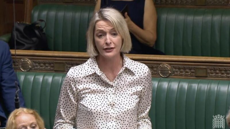 Jessica Morden in Parliament during September 2023.