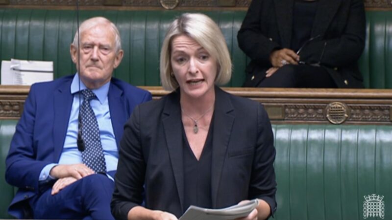 Jessica Morden asks a question in Parliament on September 18th 2023