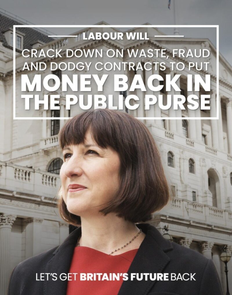A graphic showing Rachel Reeves, and promoting Labour