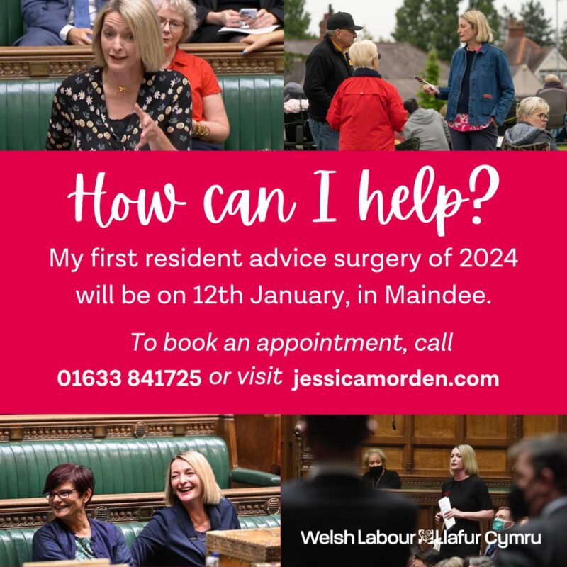 The graphic shows information on an upcoming resident surgery on January 12