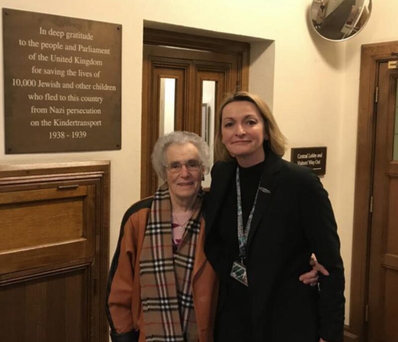 Jessica Morden and Renate Collins in Parliament in January 2020